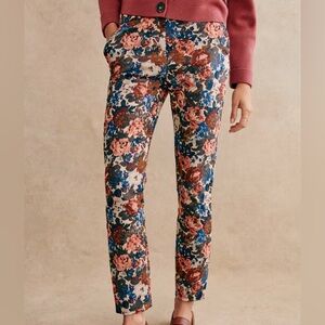 Sezane Clara Trousers Jacquard October Roses - Size 8